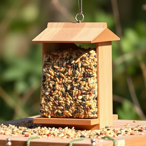 Bird seed bulk packaging outdoors