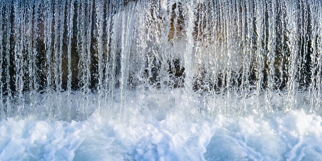 Birdbath with birds drinking water