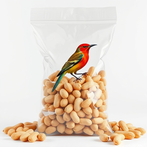 Clear bag of bird peanuts bulk buy