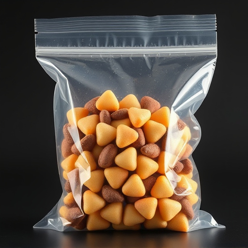 Clear bag of sunflower hearts seeds