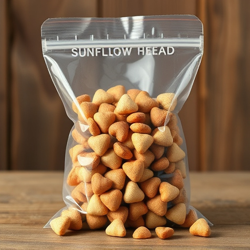 Clear bag of sunflower hearts seeds