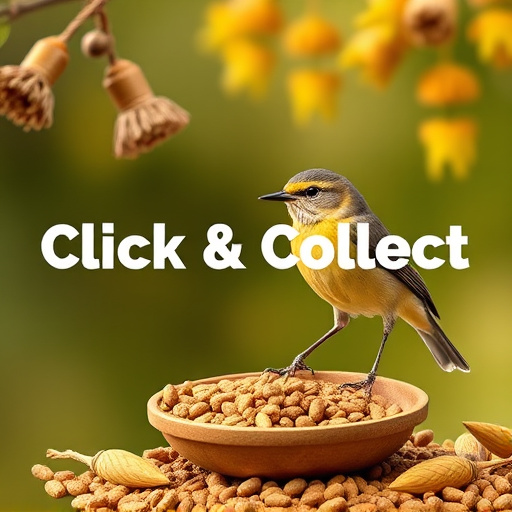 Click-and-collect bird food website banner