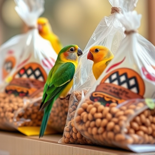 Close-up of affordable bird food bags
