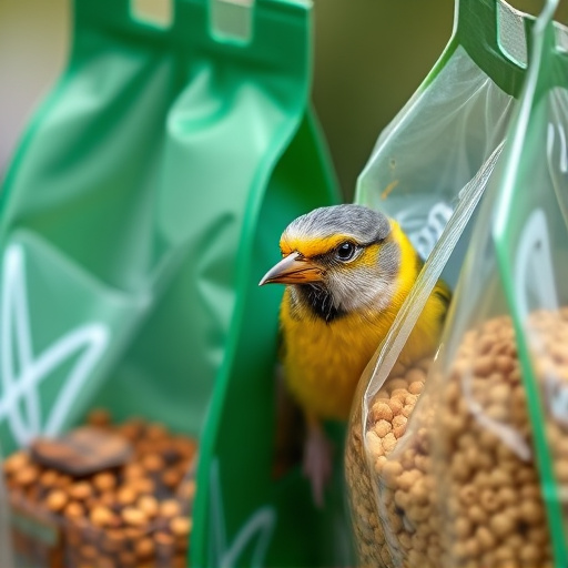 Close-up of affordable bird food bags
