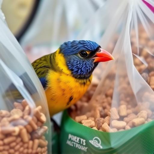 Close-up of affordable bird food bags