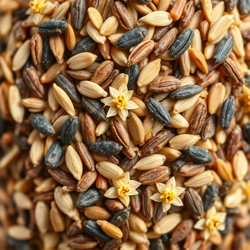 Close-up of bird seed texture UK