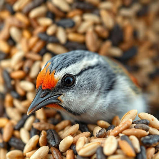 Close-up of mixed bird seed blend