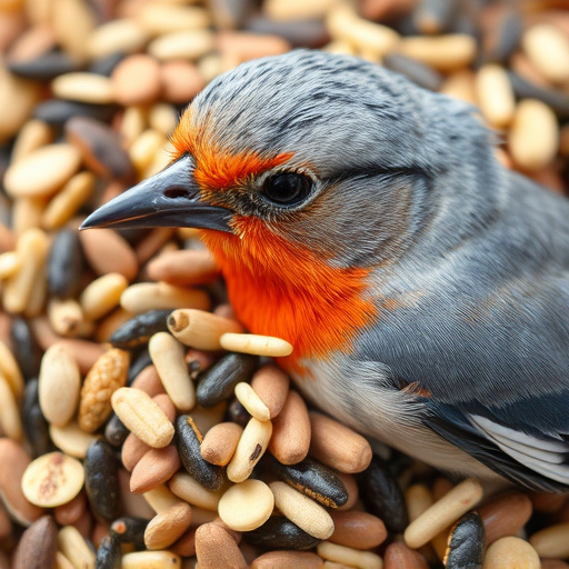 Close-up of mixed bird seed blend