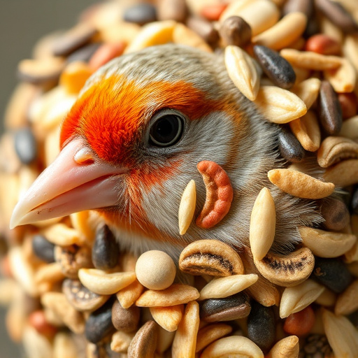 Close-up of mixed bird seed blend