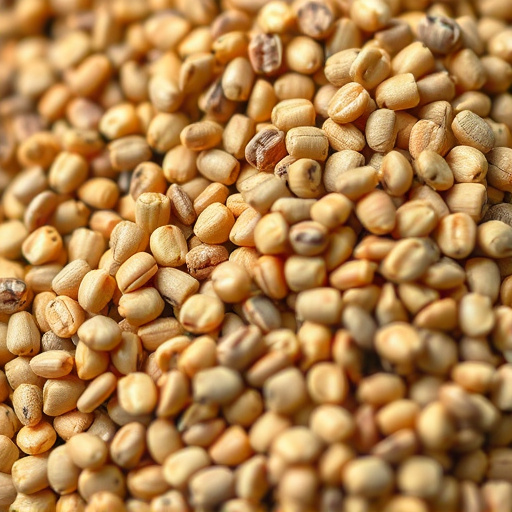 Close-up of niger seed pile