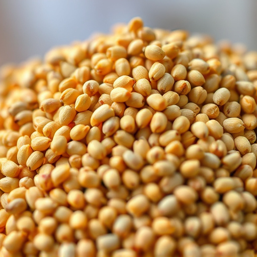 Close-up of niger seed pile