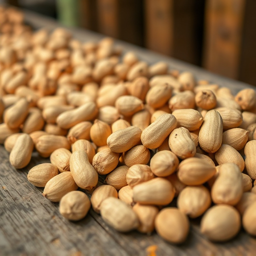 Close-up of peanuts on feeding table