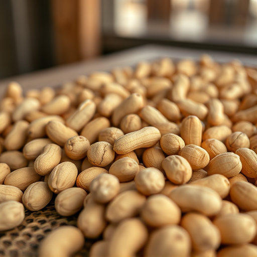 Close-up of peanuts on feeding table