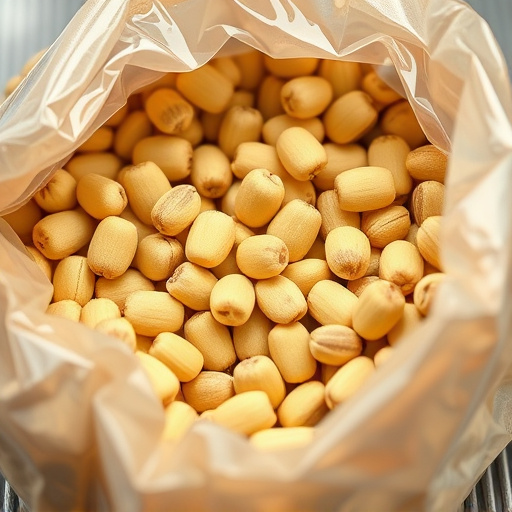 Close-up of premium sunflower hearts in bag