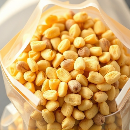 Close-up of premium sunflower hearts in bag