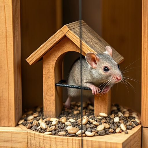 Close-up of rat-proof feeder design