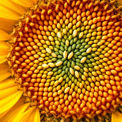 Close-up of sunflower and millet seeds