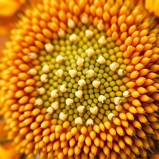 Close-up of sunflower and millet seeds