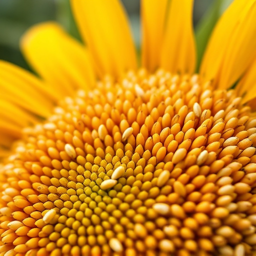 Close-up of sunflower and millet seeds
