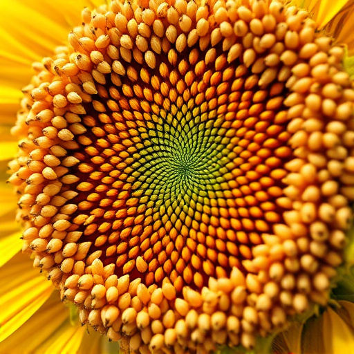 Close-up of sunflower and millet seeds