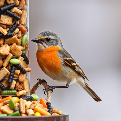 Close-up of wild bird food selection