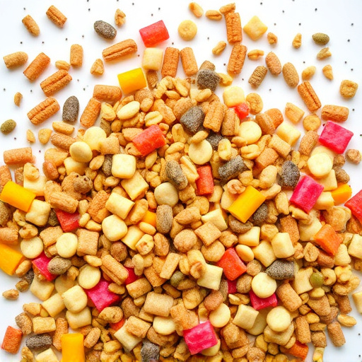 Colourful wheat-free bird food mix