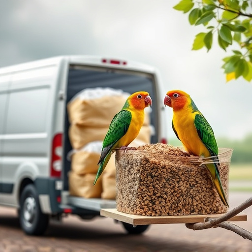 Delivery of bulk bird food supplies