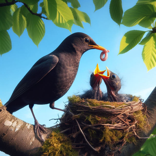Eco-packaged bird feed on doorstep