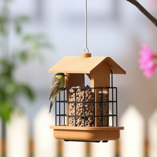 Elevated bird feeder with rat guard