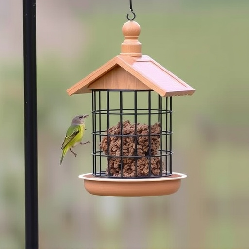 Elevated bird feeder with rat guard