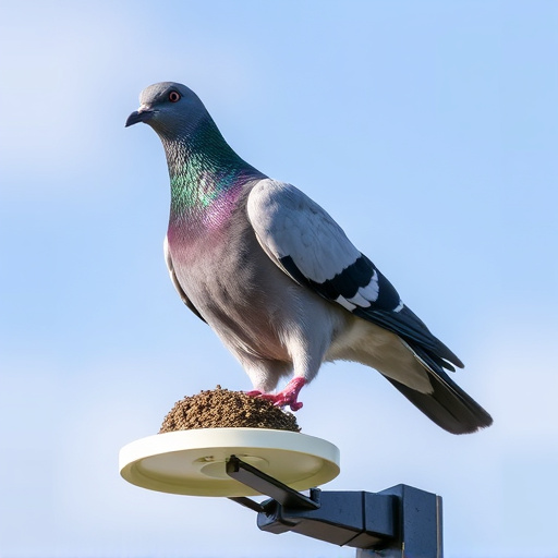 Feeder design deterring pigeons effectively