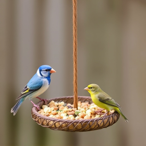 Feeding station designed for tiny birds