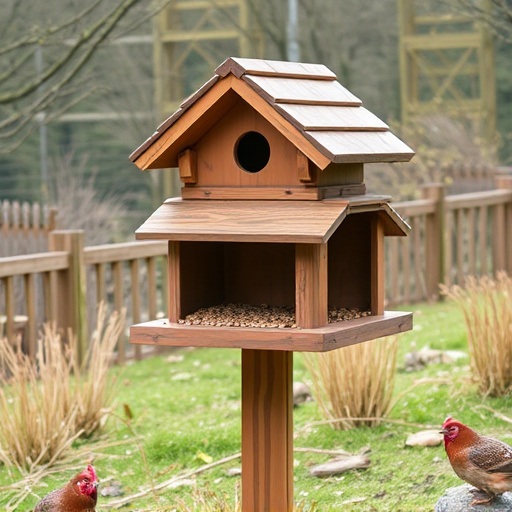 Freestanding station with seed and suet