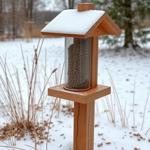 Freestanding station with seed and suet