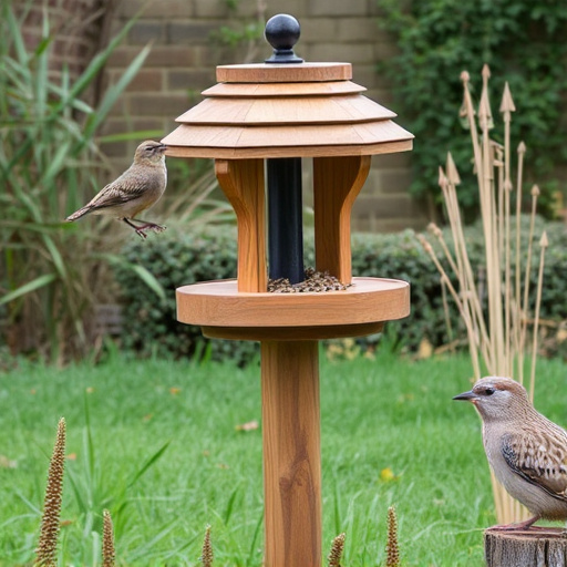 Freestanding station with seed and suet