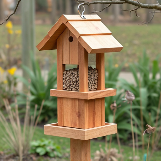 Freestanding station with seed and suet