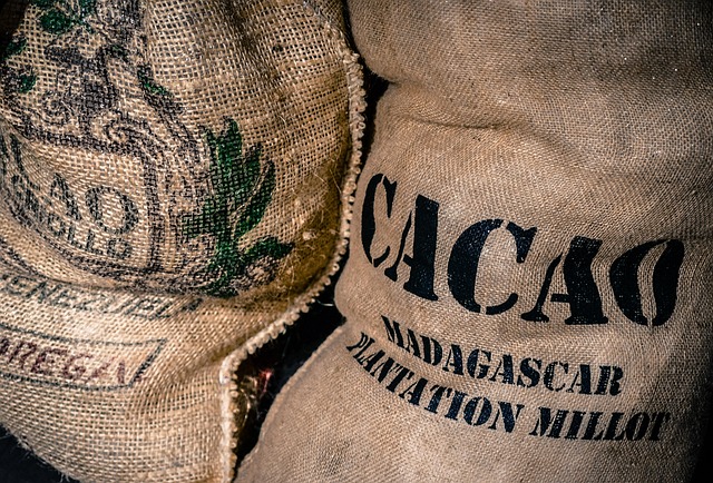 Fresh bird peanuts in rustic storage sack