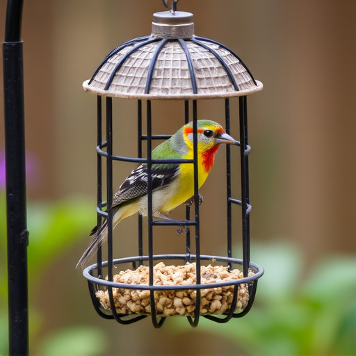 Secure Caged Feeder: Keep Mealworms Safe from Squirrels and Pests