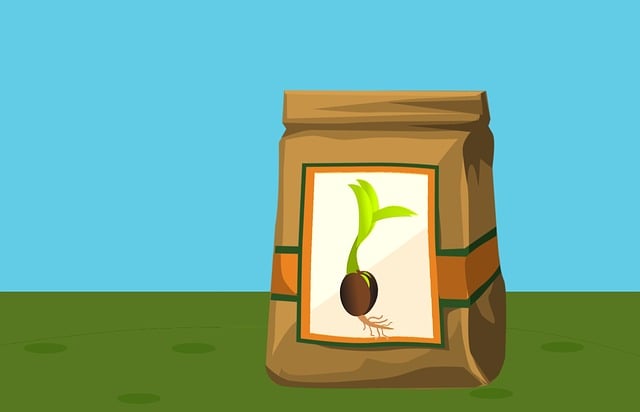 Garden birds near bulk seed bag