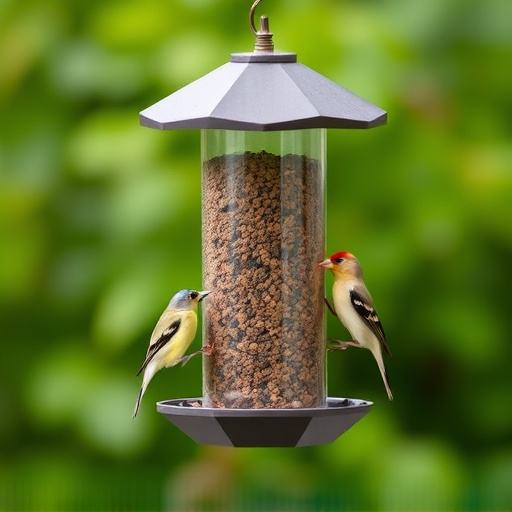 Garden feeder suited for finches, tits