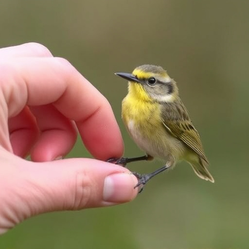 Hand feeding small wild bird UK