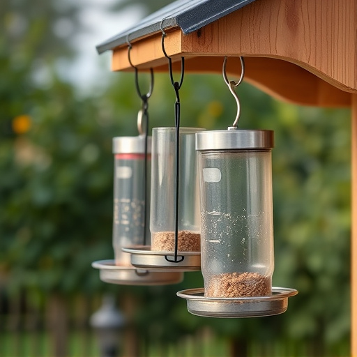 Hanging feeders attached to feeding station