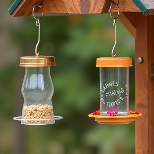 Hanging feeders attached to feeding station