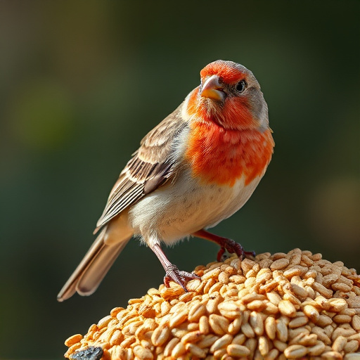 Healthy bird seed without wheat content