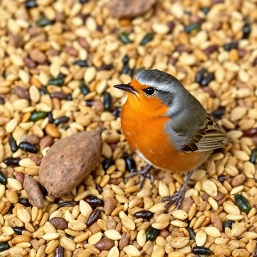 Insect-rich seed mix for UK robins