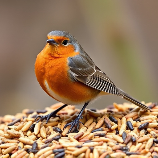 Insect-rich seed mix for UK robins