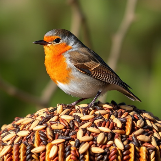 Insect-rich seed mix for UK robins