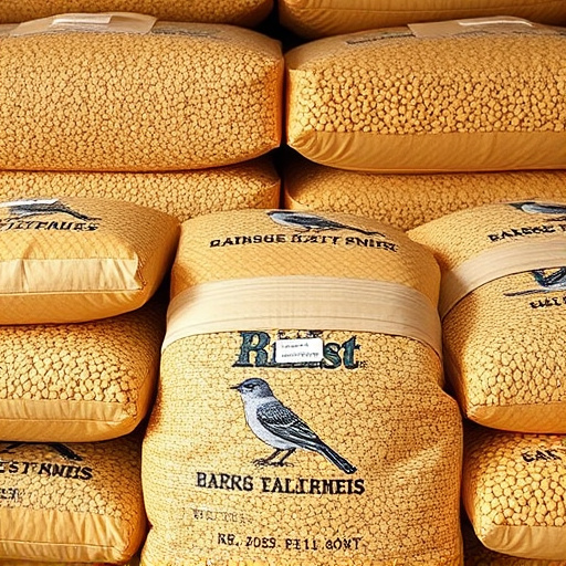 Large sacks of bird suet pellets