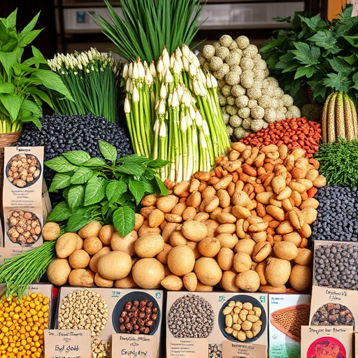 Large variety of seeds on display