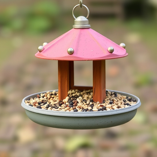 Low platform feeder with scattered seed mix